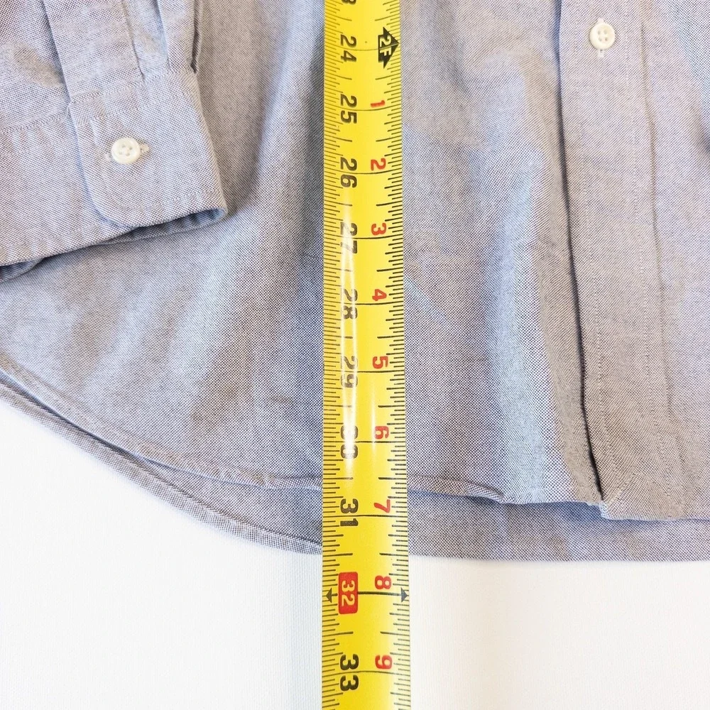 Polo Ralph Lauren Men Blake Shirt XXL Grey Oxford Cotton Button Down Flesh Pony